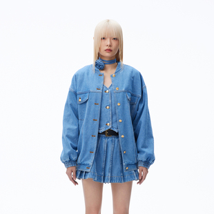 REVAN芮范设计师款 街头风大廓形牛仔外套RN70103249