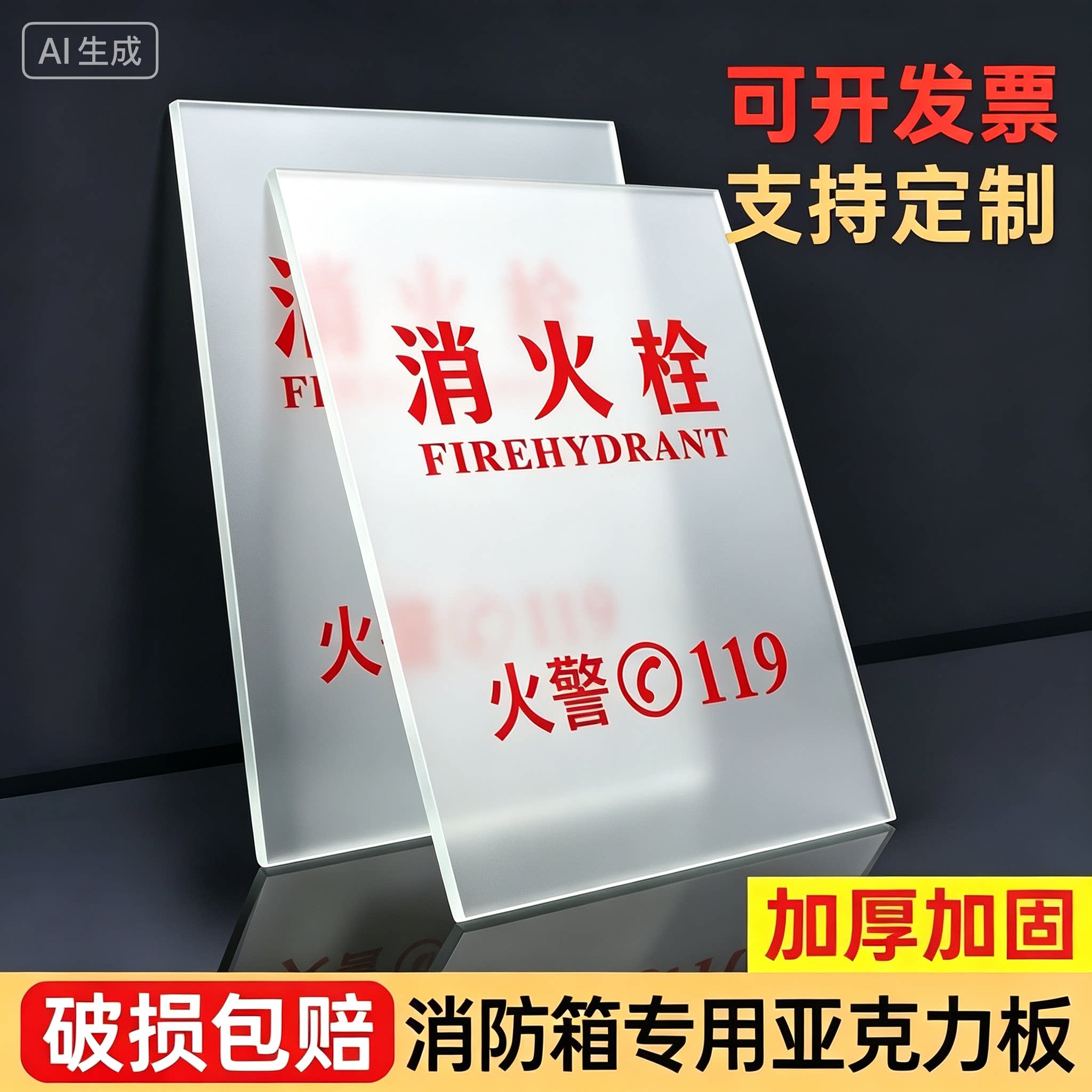 【官方认证】消防栓箱门玻璃面板图片