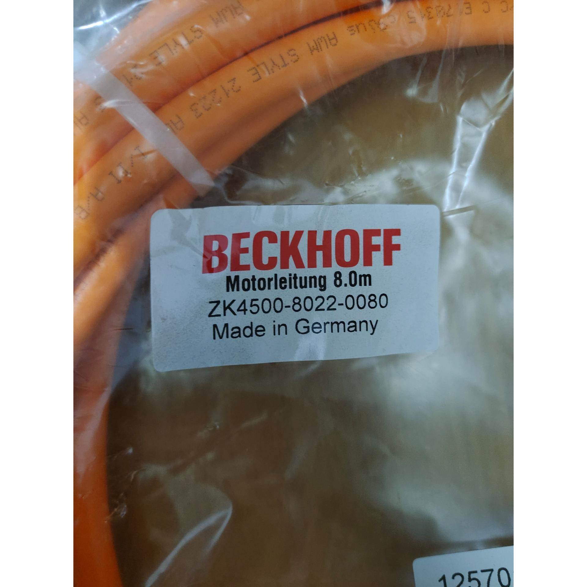【议价】beckhoff，全新，倍福伺服电缆ZK4500-8022-