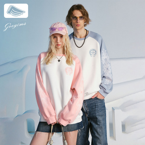 googims插肩袖卫衣男女同款