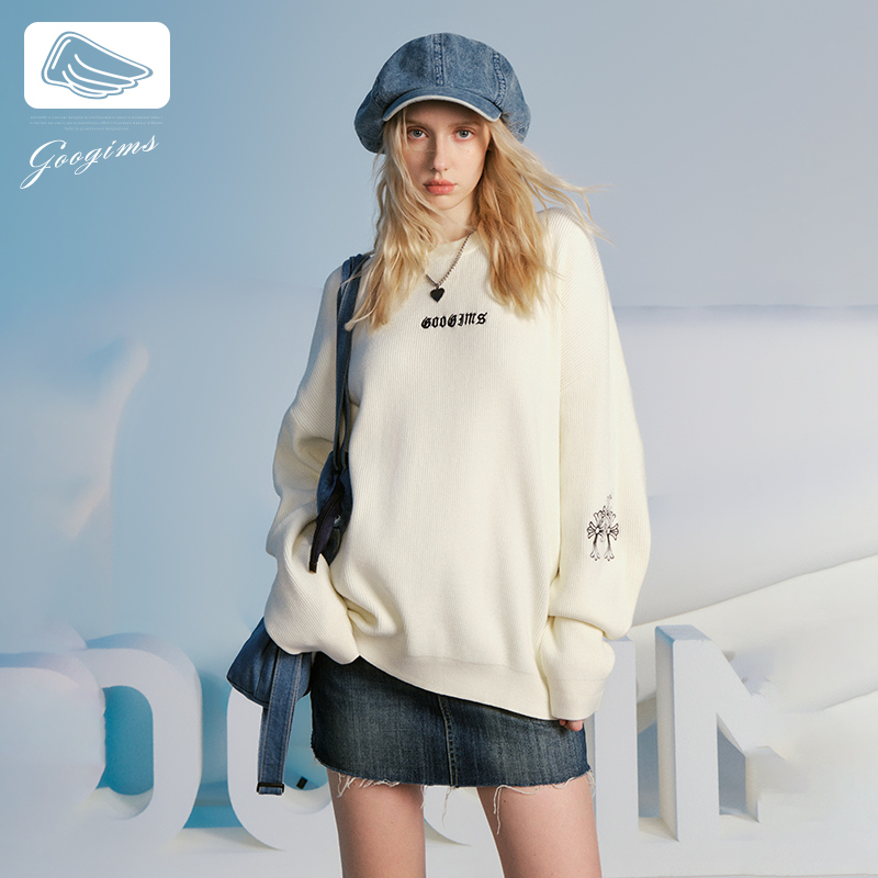 googims圆领毛衣男女同款