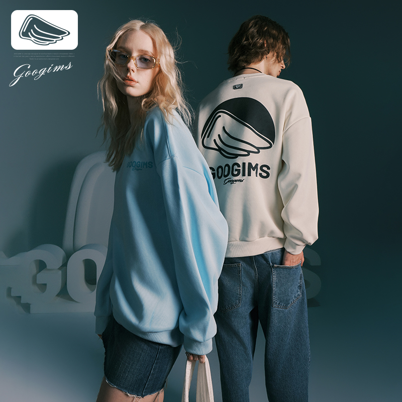 Googims青春流行套头套头卫衣