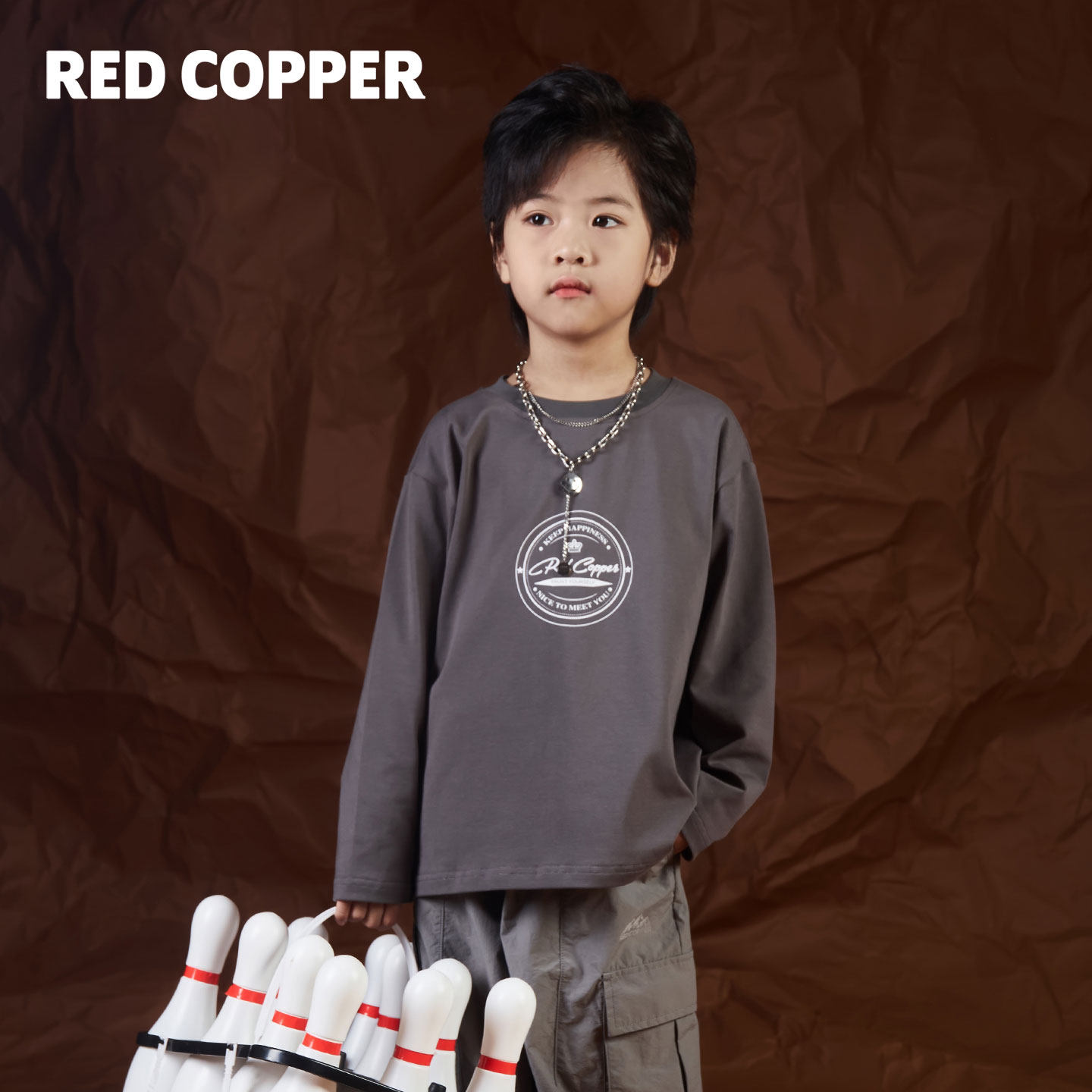 redcopper童装男童女童2025新款秋冬季上衣儿童打底衫印花长袖T恤,童装/婴儿装/亲子装,T恤,淘宝优惠券,粉丝福利购,淘宝优惠卷