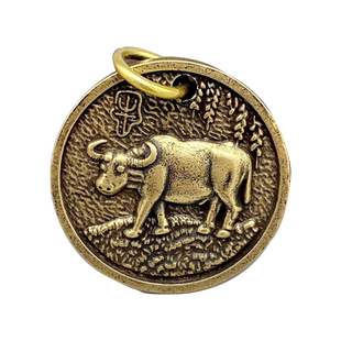 创意黄铜钥匙扣铜手工十二生肖牌子挂饰本命年吊坠汽车包包挂件