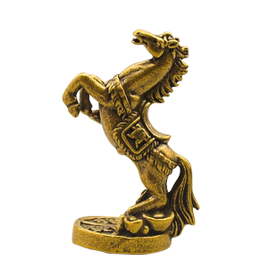 黄铜招财进宝马桌面摆件实心铜马生肖马铜制饰品财源广进工艺品