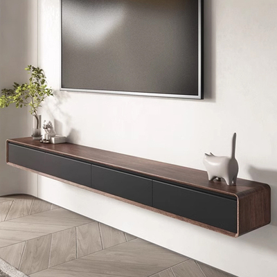 全实木壁挂电视柜悬空主卧窄款超薄悬挂式小户型悬浮房间上墙挂柜