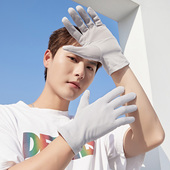 透气防紫外线骑行防滑户外纯棉触屏开车外卖 薄款 男士 防晒手套夏季