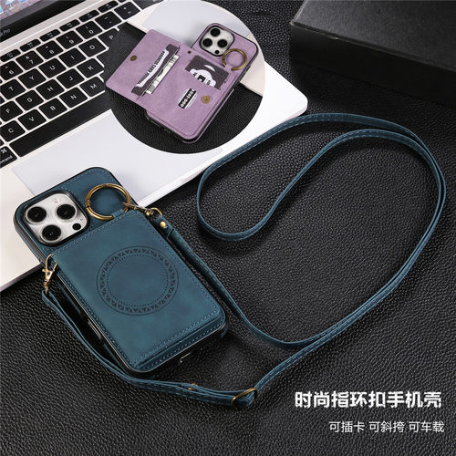 适用iphone16pro卡包手机壳