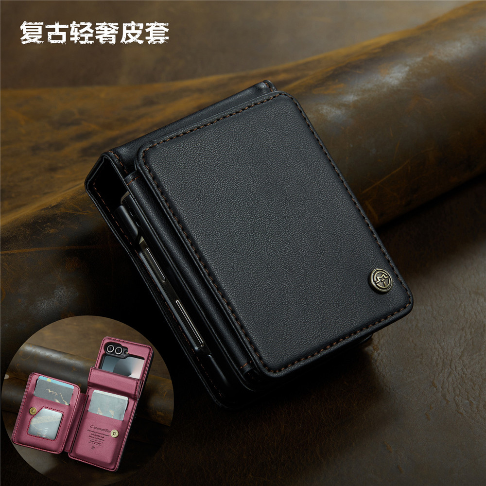 适用samsung galaxy z flip6 phone case三星zflip5手机壳防摔保护套zflip7fe折叠手機殼商务電話機皮套cover