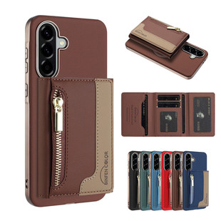 适用三星s25ultra手机壳Samsung s24fe phone case插卡包s25plus可放卡s23+电话套cover磁吸后盖s22+皮壳s21u