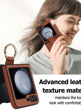 适用于三星zflip7手机壳samsung zflip6保护套折叠屏galaxy z flip5/4/3防摔皮套指环扣小香风外壳女新款case