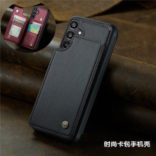 适用samsung三星A15手机壳galaxy A36 5G插卡A56 5G皮套支架后盖a16 case卡包卡片高档手機殼rfid card cover