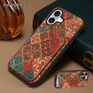 15plus case适用iphone16promax手机壳新品卡夹苹果14 pro max card cover防摔卡包可放卡ip13pro手機殼花纹