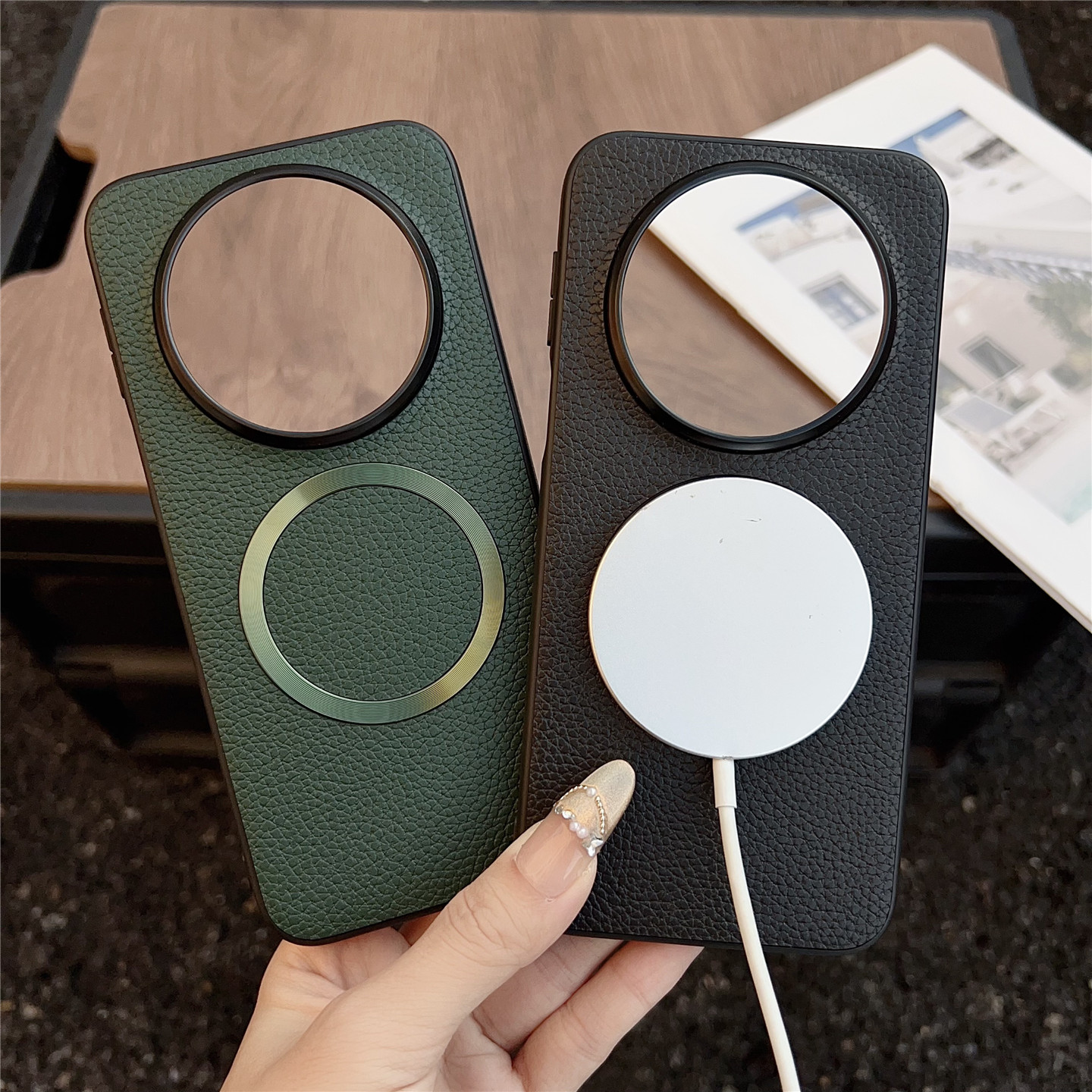 新品磁吸后盖防摔保护套高档皮套