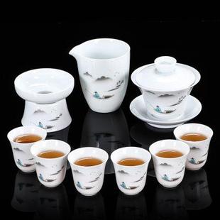 家用泡茶器公司活动福利店铺开业LOGO礼品定制 高白瓷功夫茶具套装