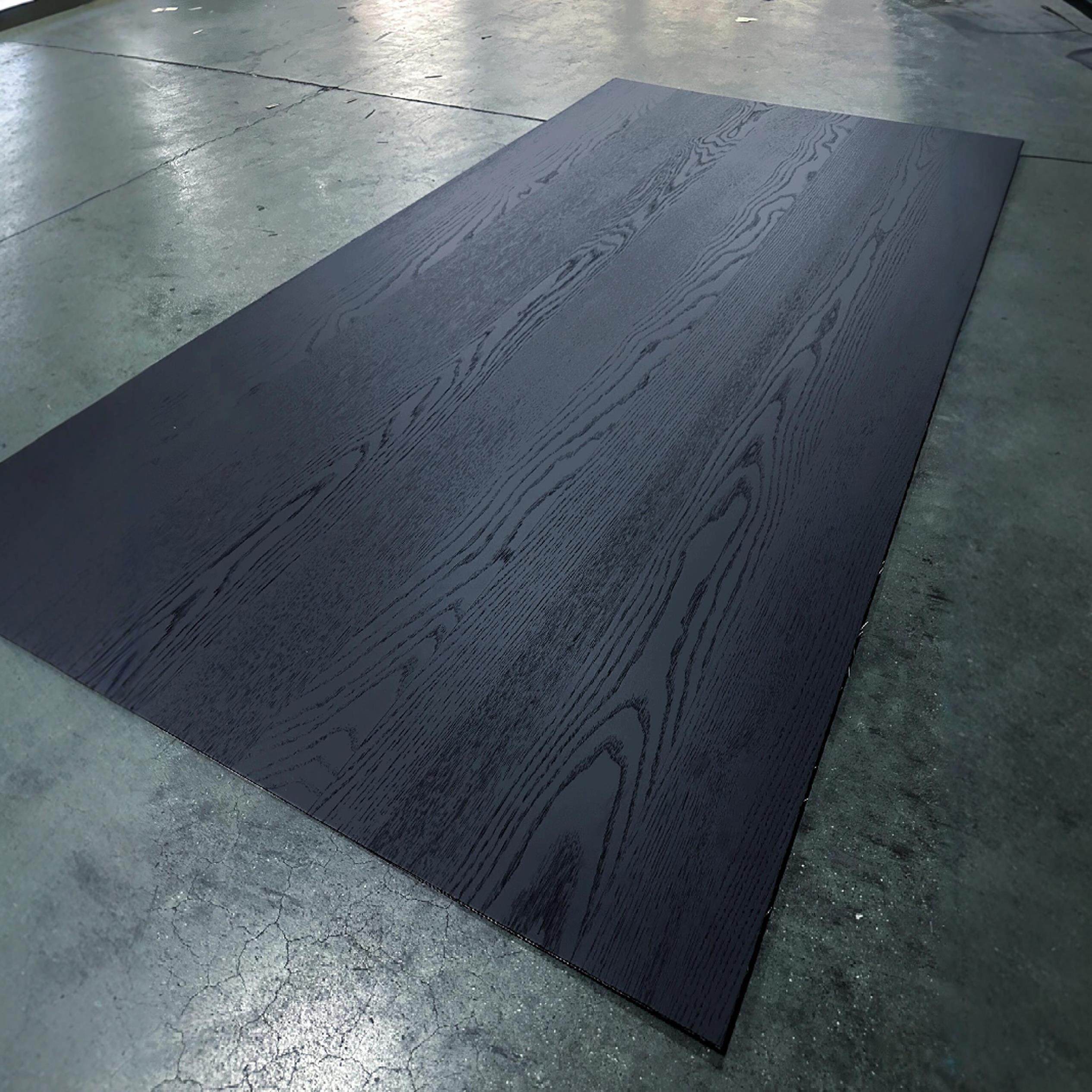 饰面板科定kd板护墙板实木高定木饰面涂装意式半透黑色橡木饰面板