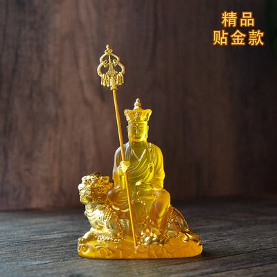 水琉璃谛听地藏菩萨佛像供奉摆件