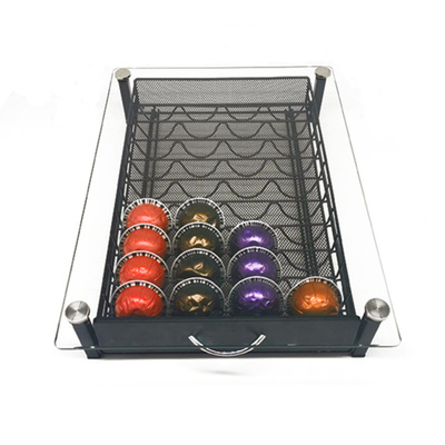 适用于Nespresso Vertuoline胶囊咖啡架抽屉式玻璃款咖啡收纳盒