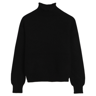 简约高领毛衣女短款宽松高腰针织衫套头打底衫秋冬新款上衣加厚