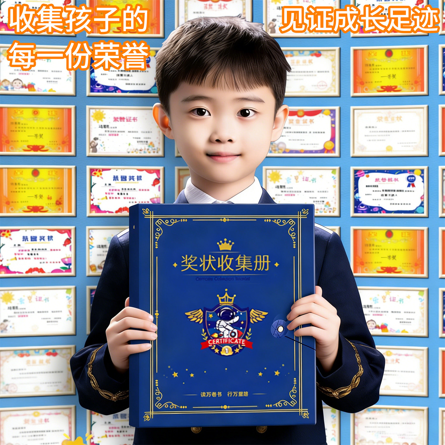 可挂墙展示奖状收集册