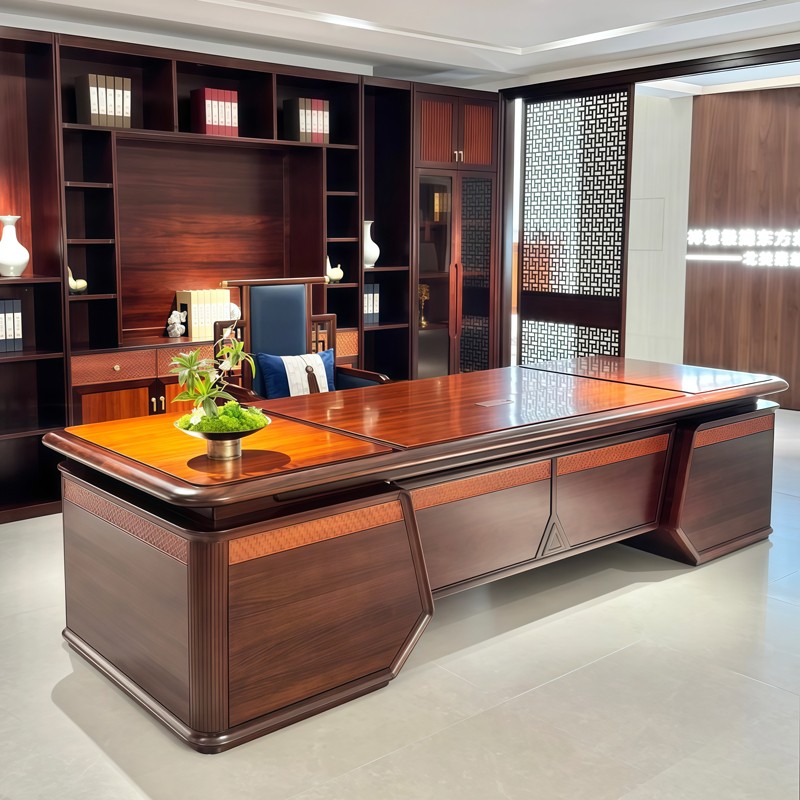 新中式实木办公桌老板桌