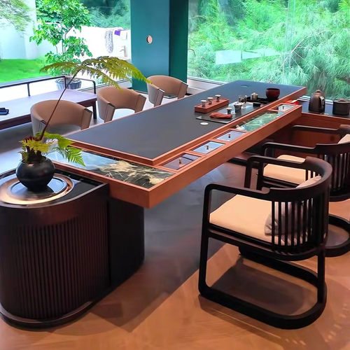 北美黑胡桃木轻奢定制茶桌