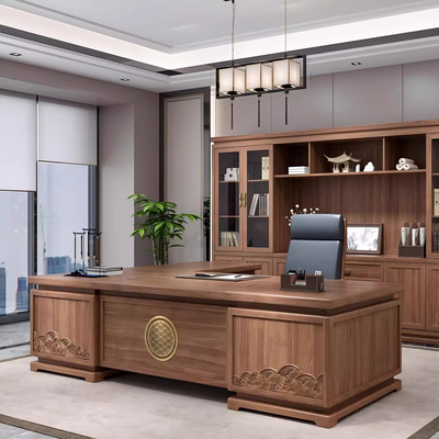 新中式实木大班台老板桌