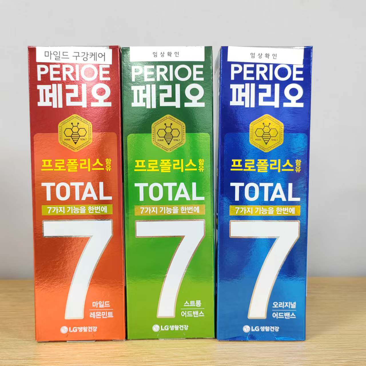 PERIOE倍瑞傲TOTAL7蜂胶牙膏韩国进口减少异味薄荷香成人