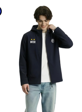 国际米兰防水冲锋外套双层加厚国米男士保暖风雨衣双星INTER款