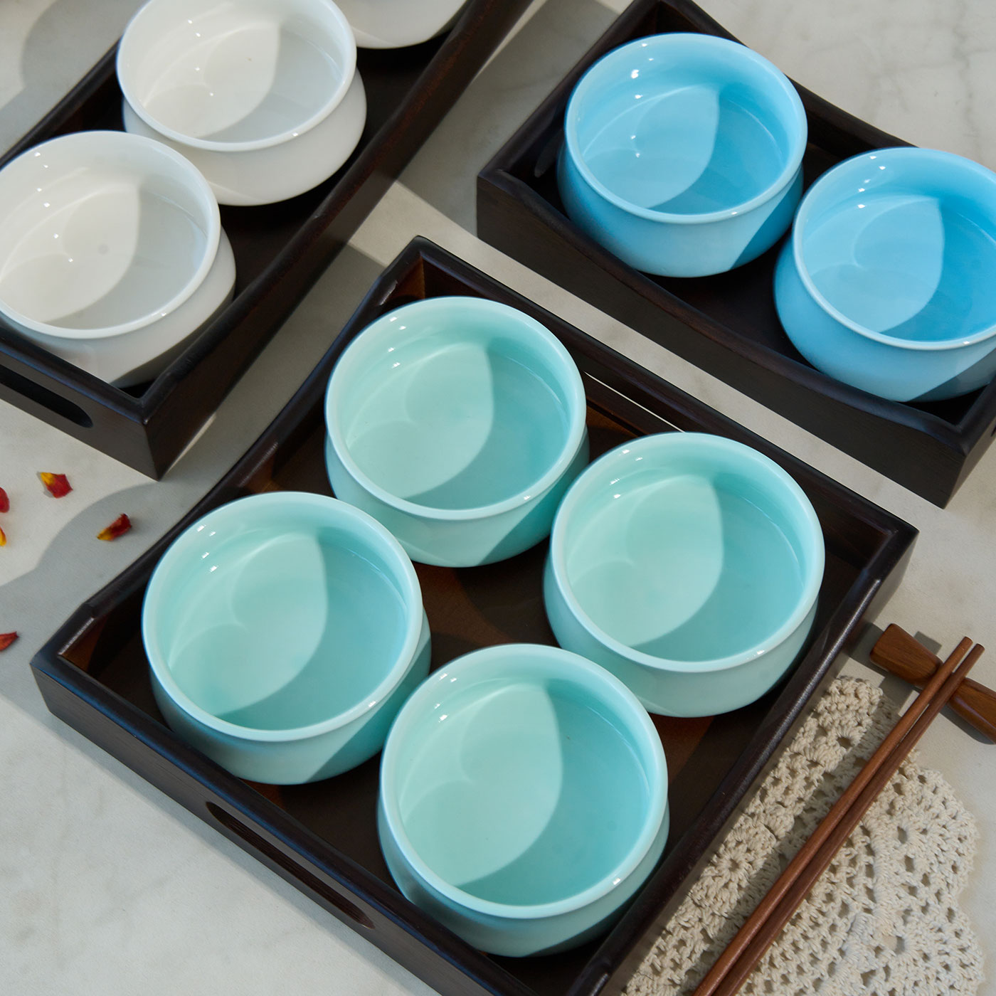 围炉煮茶分格盘陶瓷零食盘客厅糖果瓜子高级会所干果水果小点心碗