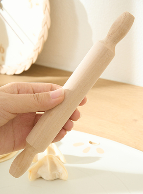 木质烘焙工具儿童迷你擀面棍无漆小号压面棍家用饺子皮滚轴擀面杖