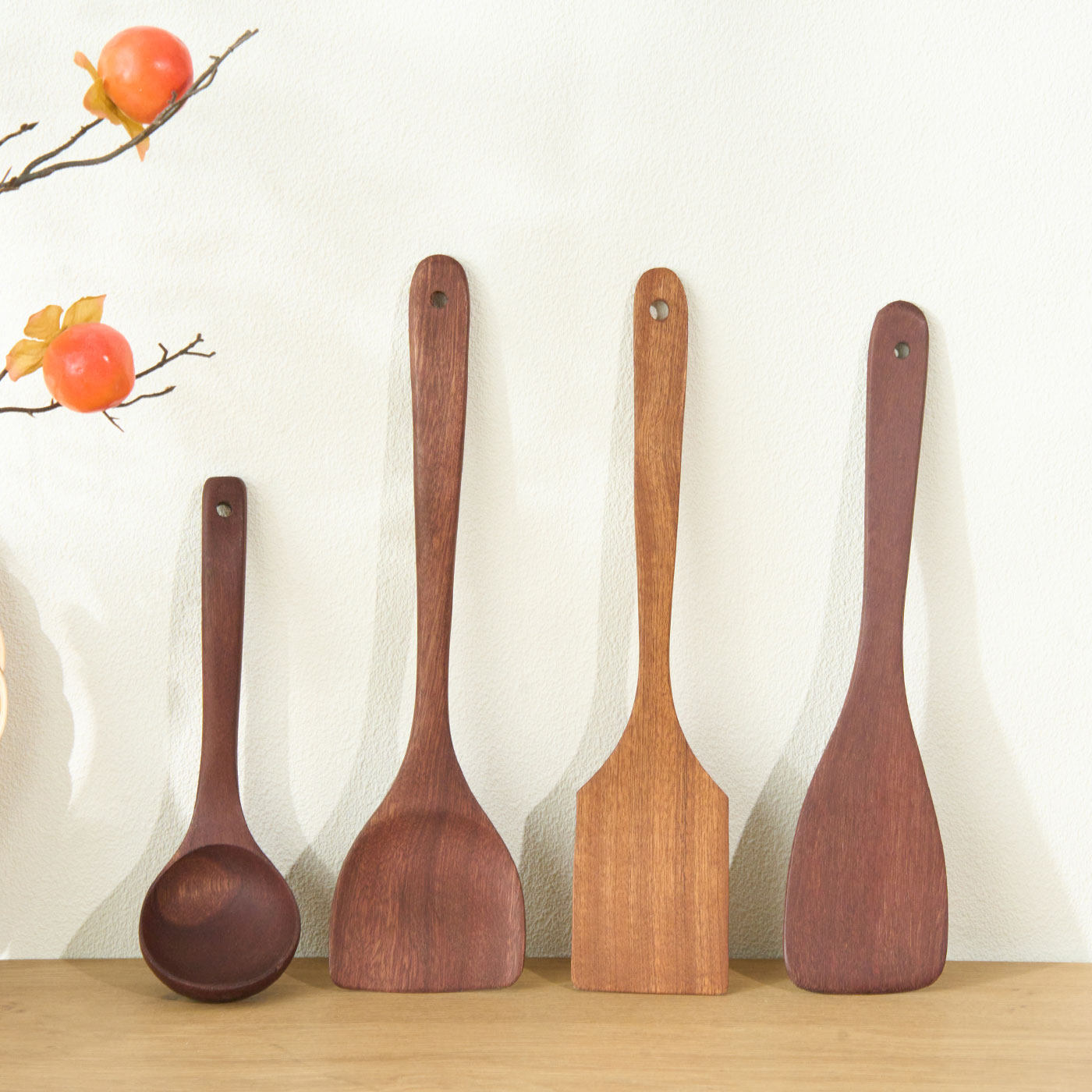 石径居乌檀木锅铲不粘锅专用铲子家用炒菜铲耐高温炒勺饭勺汤勺子