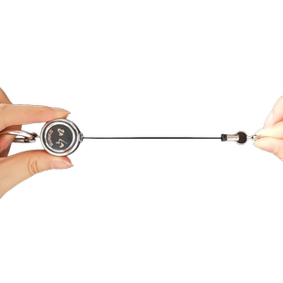 伸缩易拉扣自动回弹失手绳 轻量悬挂路亚渔具小配件