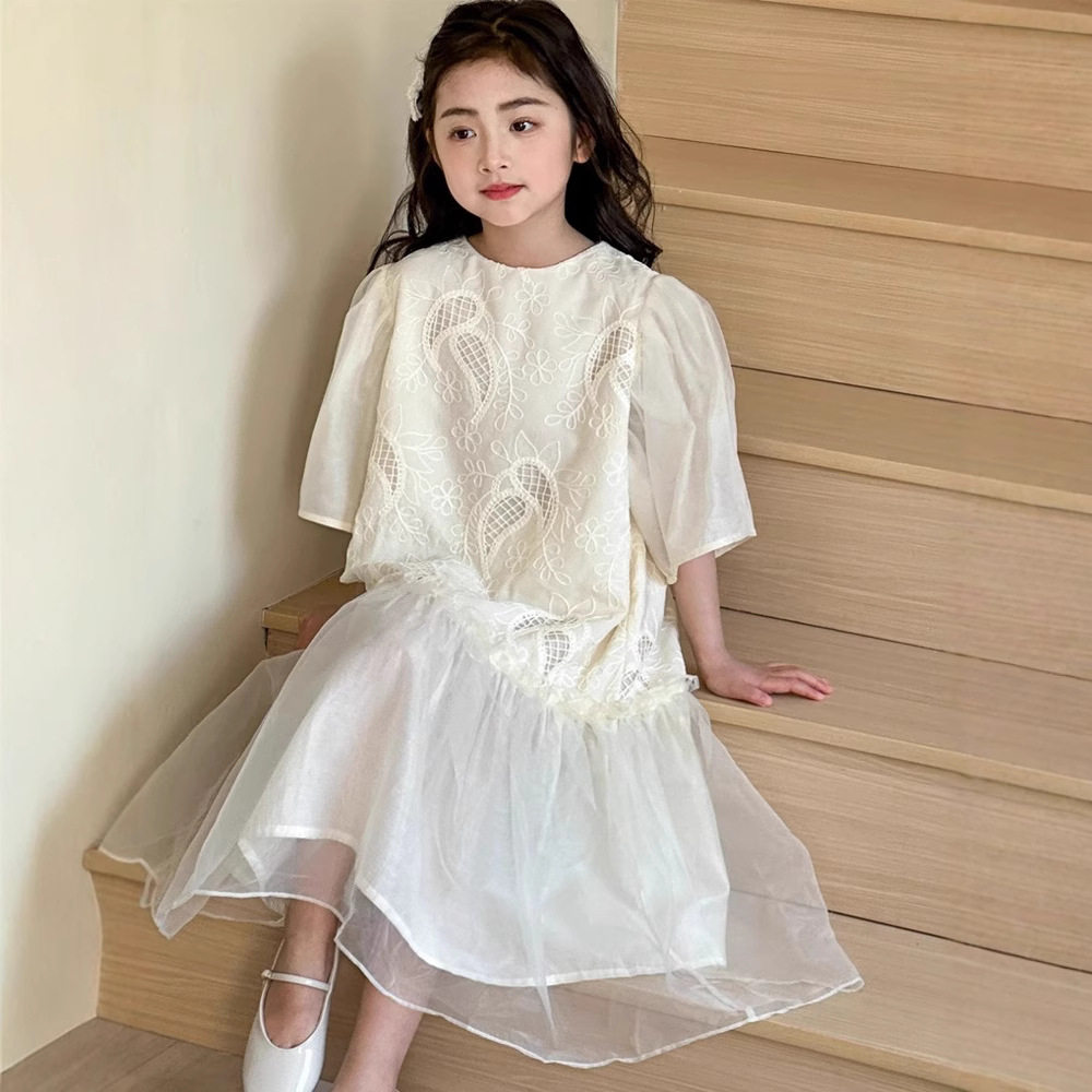 女童连衣裙夏装2026新款儿童夏季裙子欧根纱网纱公主裙亲子
