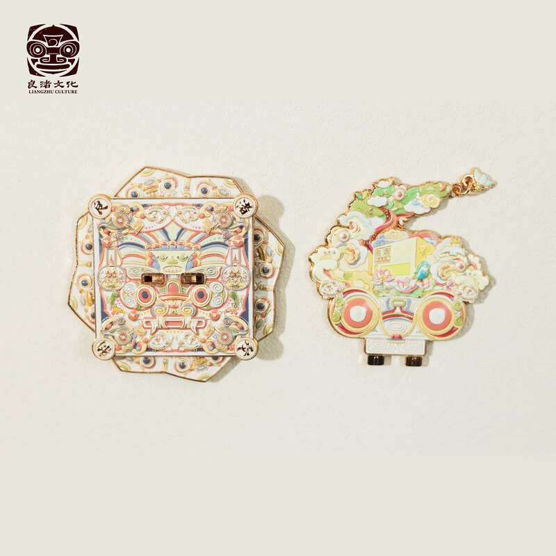 良渚博物院 良渚纹韵旋转摆件冰箱贴文化创意纪念品礼品