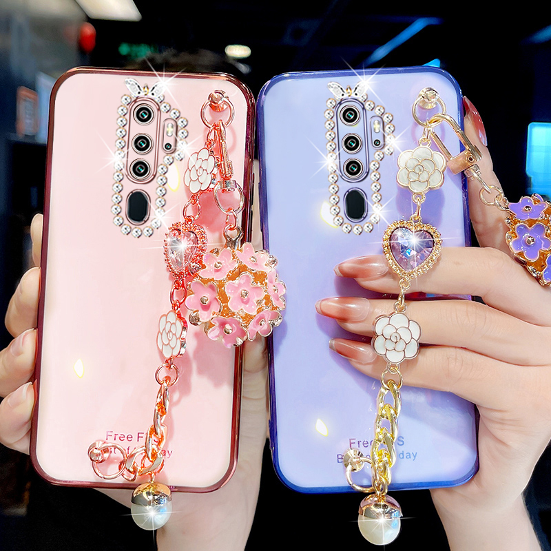 oppoA9X手机壳软胶opopa11x手机套2021防摔a9x硅胶软壳opppa9带钻PCHM30软胶A11X网红oppAll外壳a11n女潮手链