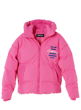 羽绒服荧光绿90纯白鸭绒防泼水男女潮牌冬季可拆换小熊短外套