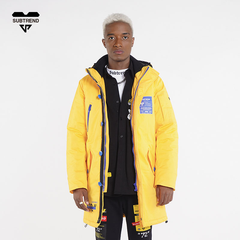 意大利SUBTREND黄色棉服