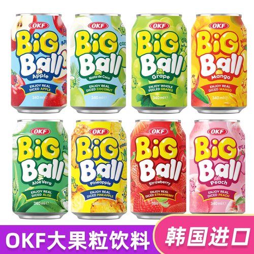 嚼着喝！韩国OKF大果粒果味饮料