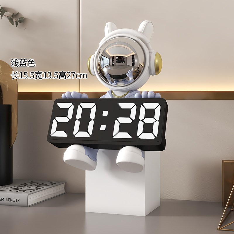 高颜值电子时钟摆件桌面小闹钟家用数字时间显示器表摆台式客厅