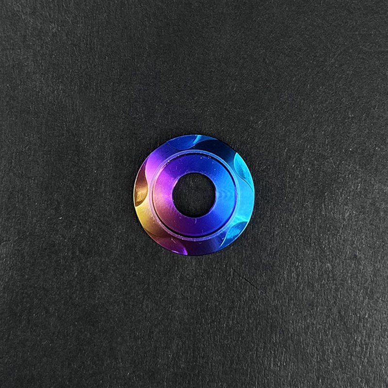 钛合金花型台阶垫片 M6 M8 M10 TC4介子CNC下沉垫圈  蓝 紫 绿 彩