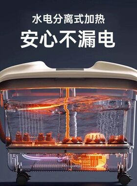 双人泡脚桶智能恒温加热家用亲子洗脚足浴盆电动按摩过小腿