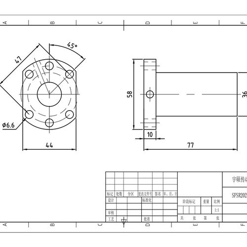 TBI滚珠丝杆滑台丝杠螺母套装SFSR1205 1210 1605 1610 1620 2020