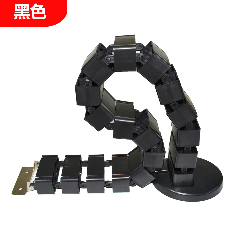 ABS塑料穿线管办公桌底走线槽藏电线蛇形管会议桌装饰方形过线管