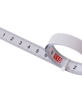 定做设备用正反向金属刻度尺粘性贴自带胶标尺子平板没有弧度卷尺