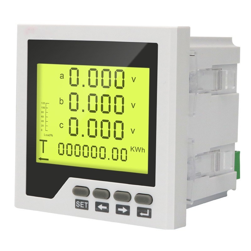 三相液晶多功能表谐波复费率智能电流电压数字仪表高精度电能仪表