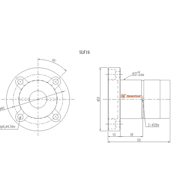 TBI滚珠花键SLT/SLF 08 10 13 16 20 25法兰型空心轴实心轴花键套
