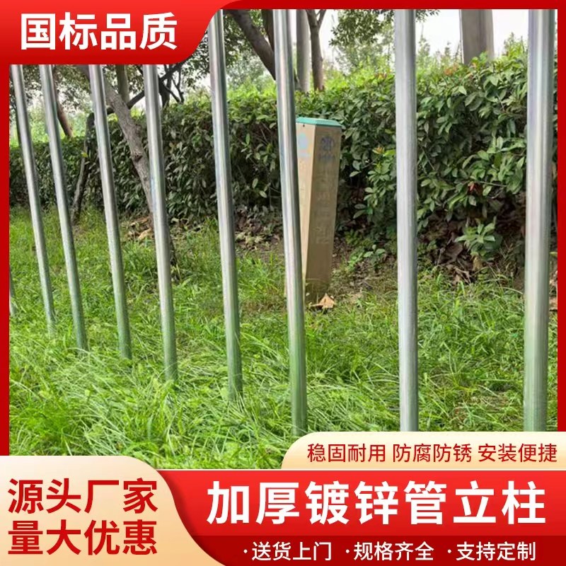 围栏立柱杆树木支持钢管立柱方管矩形圆管尖头角铁立柱杆爬藤搭图片