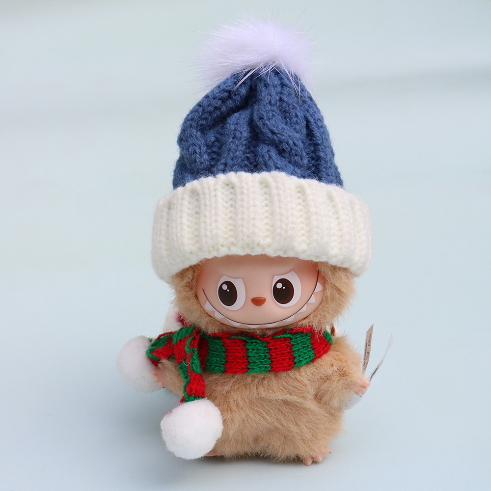 仅娃衣四代拉布布娃衣labubu衣服小鹿雪人披肩斗篷圣诞帽围巾配饰