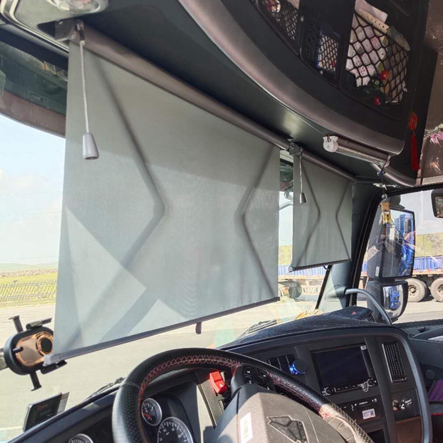 一汽解放J6P遮阳帘大货车挡光板半挂防晒布适用重卡豪沃乘龙三一
